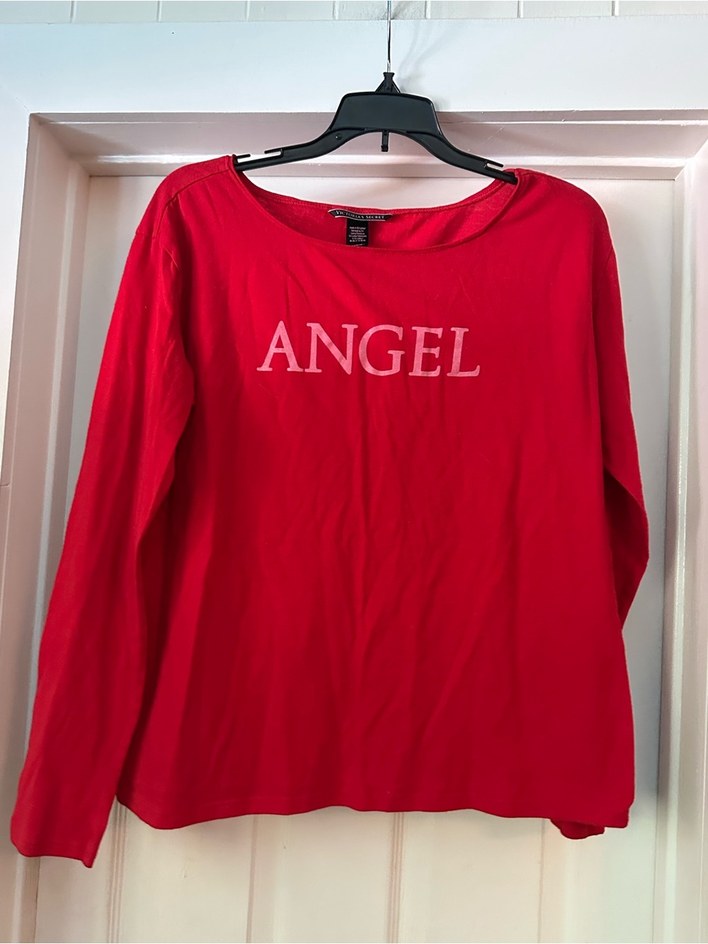 Victoria's Secret Red 'ANGEL' Long Sleeve Top